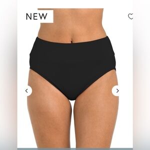 NWT Nancy Ganz Shaping Swimwear Bikini Bottom Black , size 16